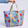Bolso Macedonia Rayado Celeste